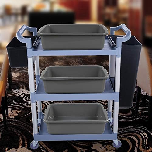 4-Pack Bus Tubs, Commercial Tote Box, Plastic Bus Box (13 L), Grey - Image 6