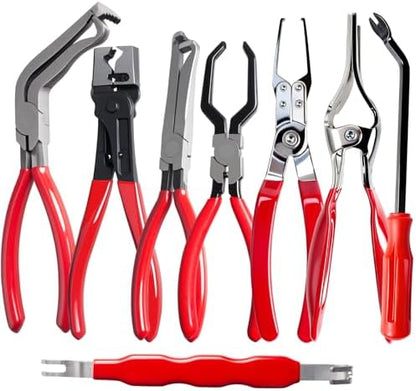 8 Pieces Electrical Disconnect Pliers for Cars, Automotive Electrical Plug Connector Disconnect Tool and Connector Separator and Hose Clamp Pliers by Unknown