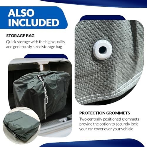 Car Cover Waterproof All Weather | 7-Layer Car Covers for Automobiles & Car Snow Cover | Full Exterior Rain Cover | SUV Sedan. Size 189.8" x 70.1" - Image 3