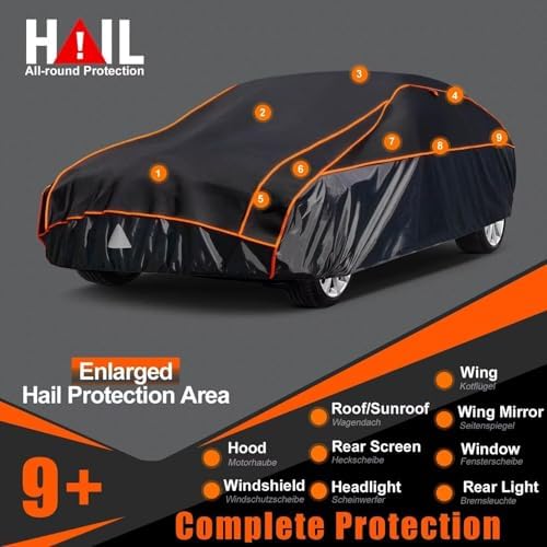 Kayme Hail Protector Car Cover Fit Sedan/Coupe-Length (176 to 185 Inch) - Image 3