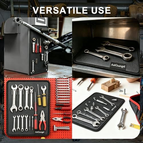 Flexible Magnetic Tool Mat & Holder for Mechanics, Professional Non-Slip 13"x10" Magnetic Pad for Tools, Heavy Duty Magnet Mat for Garage, Workshop & Auto Repair (Black) - Image 5
