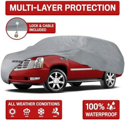 Motor Trend 4-Layer 4-Season Auto (Waterproof Outdoor UV Protection for Heavy Duty Use Full Car Cover for Vans, Suvs, Crossovers up to 210") - Image 6