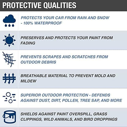 Budge Protector IV SUV Cover, 4 Layer Reliable Weather Protection, Waterproof, Dustproof, UV Treated SUV Cover Fits SUVs up to 210" - Image 3
