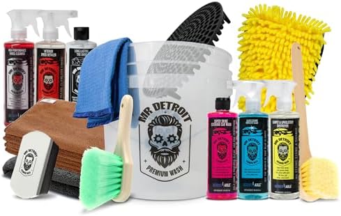 Mr. Detroit - 15pc Car Wash Kit with Car Cleaners, Bucket and Filter by Unknown