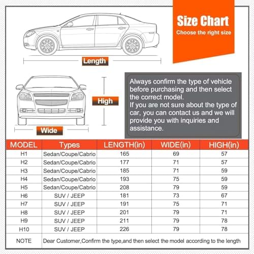 Kayme Hail Protector Car Cover Fit Sedan/Coupe-Length (176 to 185 Inch) - Image 6