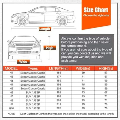 Kayme Hail Protector Car Cover Fit Sedan/Coupe-Length (176 to 185 Inch) - Image 6