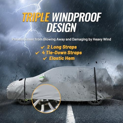 Favoto Car Cover Waterproof All Weather Windproof for SUV 188-198 Inches - Image 6