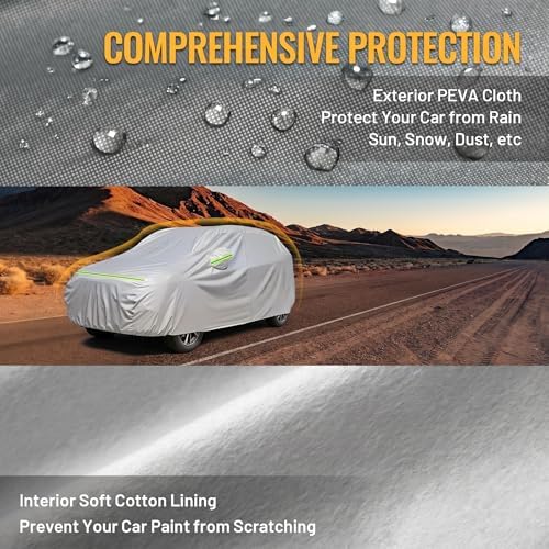 Favoto Car Cover Waterproof All Weather Windproof for SUV 188-198 Inches - Image 3