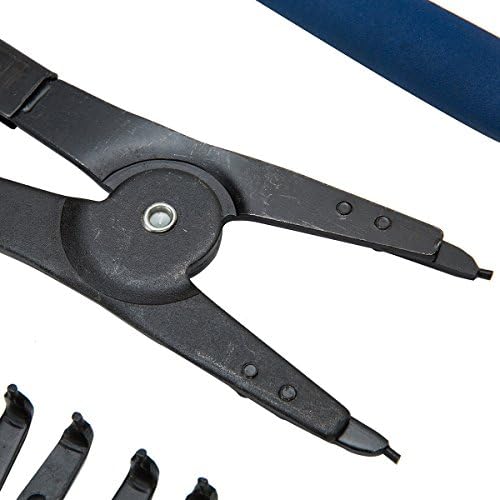 8MILELAKE 16 Inches Heavy Duty Snap-Ring Pliers External and Internal Pliers, Straight, 45°, 90° Tips - Image 5