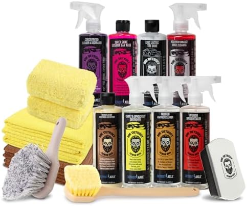 Mr. Detroit - 14pc Car Washing Kit Wheel Long Handle Brush, Applicator by Unknown