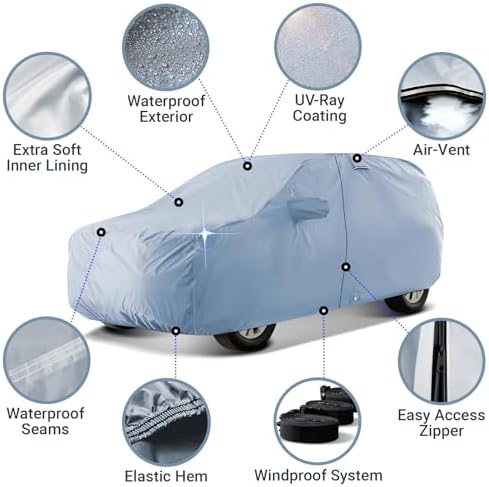 iCarCover Car Cover Waterproof All Weather for 2023-2026 Grand Wagoneer L - Image 4