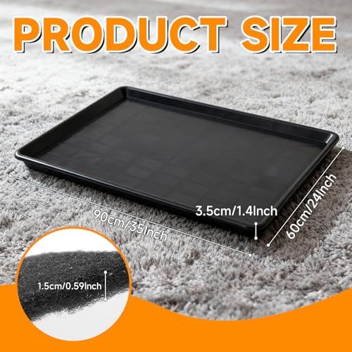 Oil Drain Pan,35" x 24" Large Oil Drip Tray for Under Car with No Splatter Pad, Leak-Proof Garage to Keep Floor Clean, Reusable Automotive Fluid Change Tray (3 PCS) - Image 2