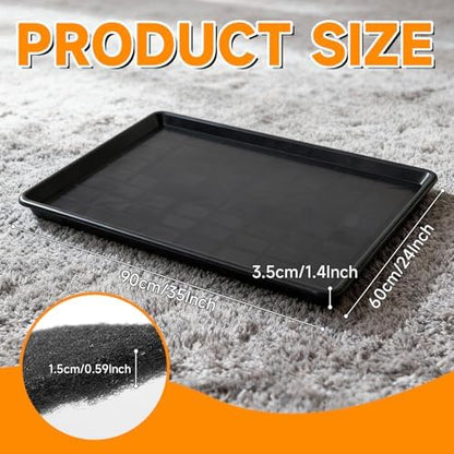 Oil Drain Pan,35" x 24" Large Oil Drip Tray for Under Car with No Splatter Pad, Leak-Proof Garage to Keep Floor Clean, Reusable Automotive Fluid Change Tray (3 PCS) - Image 2
