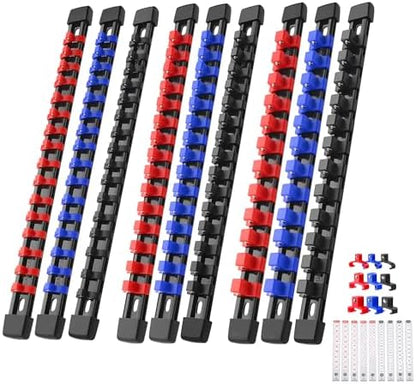 Reniteco 9-Pack Socket Organizer Set, 1/4" x 48 3/8" x 45 1/2" x 36 Clips by Reniteco
