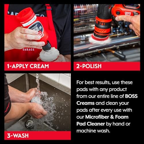 Griot's Garage BOSS 2” Microfiber Pads for Car Polishing and Detailing, Buffing Pads for Moderate and Severe Scratch Removal, Set of 4 - Image 4