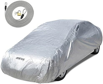 Motor Trend All Season WeatherWear 1-Poly Layer Snow proof, Water Resistant Car Cover Size L - Fits up to 190" - CC-543+LOCK by MotorTrend