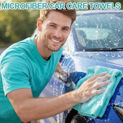 Nuenen Car Microfiber Clean Cloths, Teal Blue, 16 x 16 Inch, 60 Pcs - Image 5