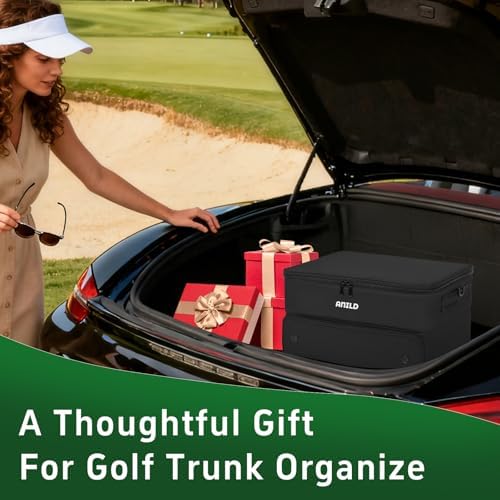 ANILD Golf Trunk Organizer, 2 Layer Golf Storage Case - Image 2