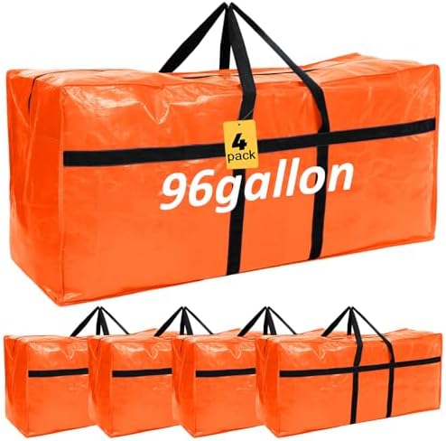 4 Pcs 96 Gallon Extra Large Moving Bags Heavy Duty Storage Bag by Clysee