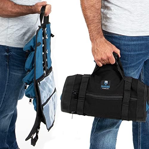 Rugged Tools Titan23-XL Tool Roll - Wrench Roll & Organizer - Canvas Tool Bag & Tool Pouch for Electrician, HVAC, Plumber, Carpenter or Auto Mechanic - Image 3