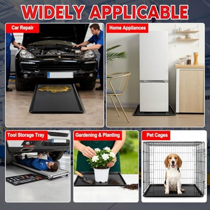 3Pcs extra Large Oil Drip Pan, Oil Drip Tray for Under Car -35.5X24X1.5 In - Image 6