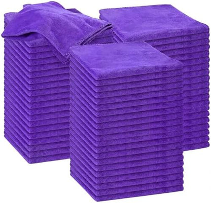 Nuenen Car Microfiber Clean Cloths, Purple, 12 x 12 Inch, 60 Pcs by Nuenen