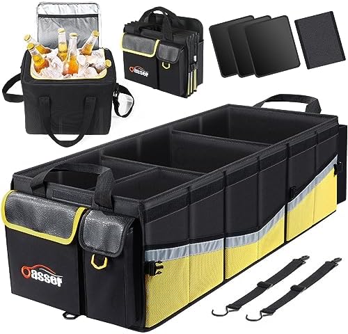 Oasser Trunk Organizer 95L with 20L Removable Cooler Bag for SUV by Shownow