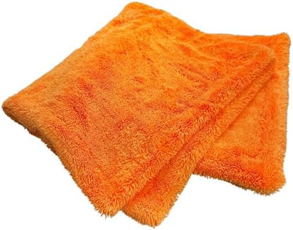 THOR GOAT 1800 Drying Towel (Orange) – Premium Korean Microfiber Car Drying Towel – Ultra Plush Twist Loop Design – Super Absorbent, Lint-Free, 28x28, 1800 GSM – Professional Auto Detailing Towel - Image 4
