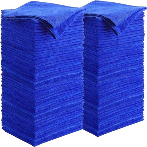 Nuenen Car Microfiber Clean Cloths, Blue, 16 x 16 Inch, 140 Pcs by Nuenen