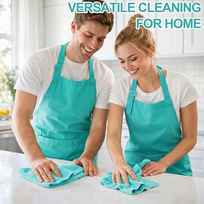 Nuenen Car Microfiber Clean Cloths, Teal Blue, 16 x 16 Inch, 60 Pcs - Image 4