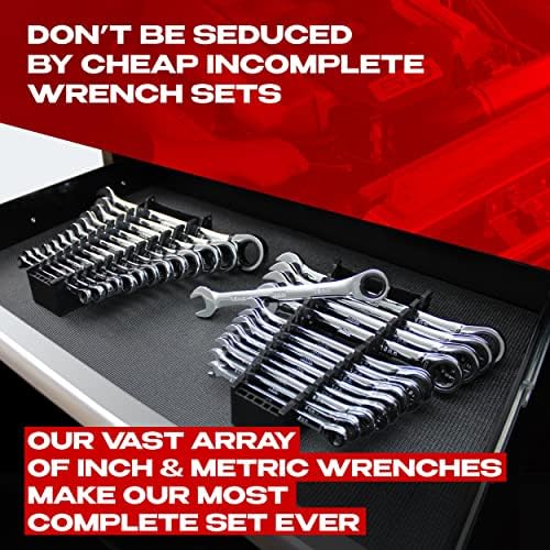 Jaeger 26pc Ratcheting Wrench Master Set - Metric & Inch/SAE Combination Sizes - Image 2