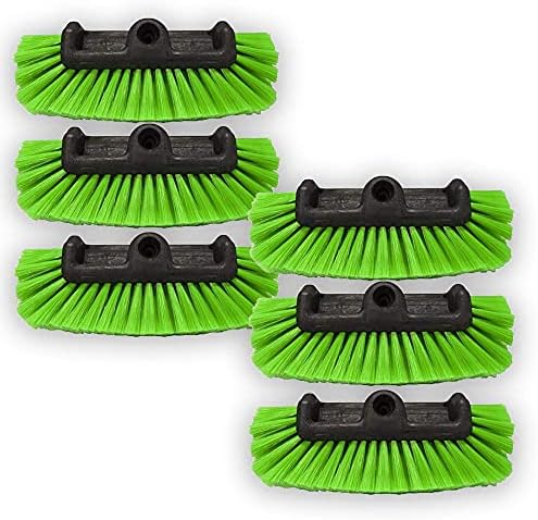 Detail King 5 Level Nylon Truck Wash Brush (6 Pack) - Super Soft, Green Flagged Bristles - 5 Level Bristle Design by DetailKing