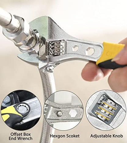 DOWELL Pliers Set: 5-Piece Kit with Groove Joint, Adjustable Wrench, Combination & Long Nose Pliers - Image 3