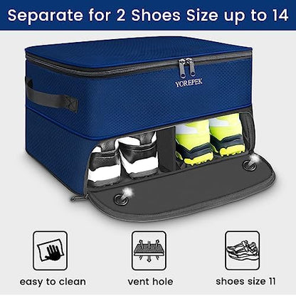 YOREPEK Golf Gifts for Men, 2 Layer Golf Trunk Organizer for 2 Pair Shoes - Image 3
