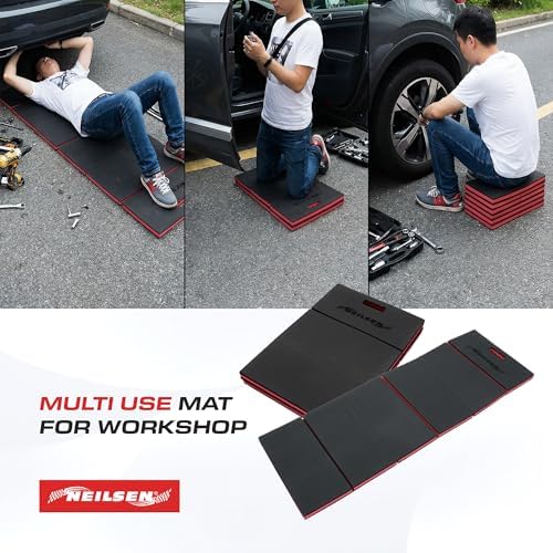 Neilsen Foldable Mechanics EVA Mat with Headrest | 3 in 1 | Lying Down | Kneeling | Sitting | CT3989, One Size - Image 7