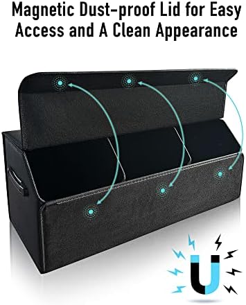 Fyzeoty Car Trunk Organizer for SUV and Sedan, Black, 29.5 inches - Image 3