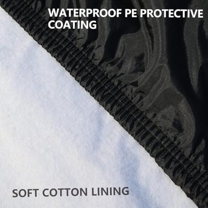 Tecoom Car Cover Waterproof All Weather, Car Covers for Automobiles w/Zipper Door, Cotton Backing Waterproof Hail Car Cover, Snowproof Sun UV Protection Windproof, Universal Fit for Sedan (170"-190") - Image 4