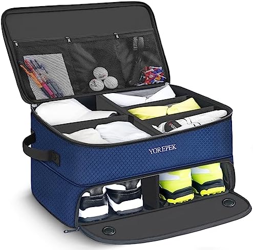 YOREPEK Golf Gifts for Men, 2 Layer Golf Trunk Organizer for 2 Pair Shoes by YOREPEK