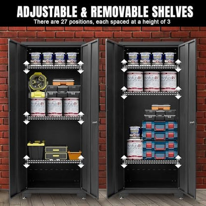 Torin Garage Storage Cabinets System, 12-Pcs Workshop Cabinet Set in Black - Image 7