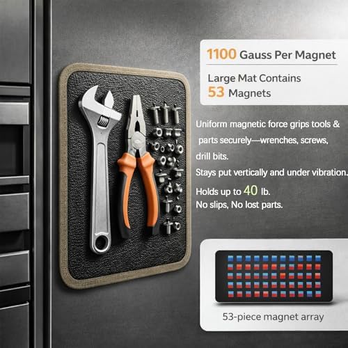 5-Pack Magnetic Tool Mat for Mechanics, Flexible Screw Holder - Image 6