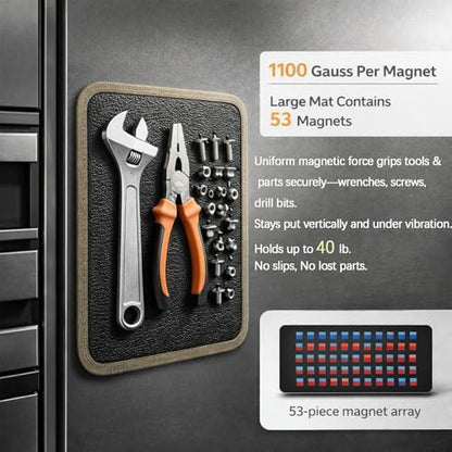 5-Pack Magnetic Tool Mat for Mechanics, Flexible Screw Holder - Image 6