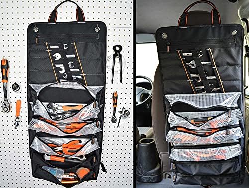 WELKINLAND Men's Tool Roll Organizer, Heavy-Duty 1680D Tool Roll Up Bag - Image 3
