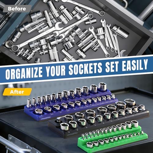 Magnetic Socket Organizer, 143-Socket Holder Tray Set| Strong Base - Image 5