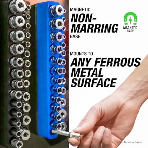 OEMTOOLS 22486 3-Pc Magnetic Socket Organizer to Hold 68 Metric Sockets - Image 6