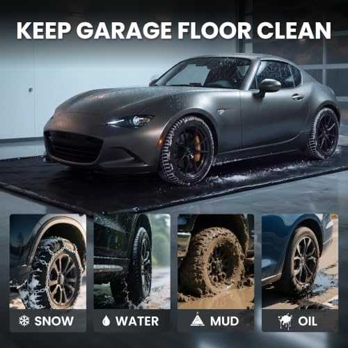 7'9" x 14' Garage Floor Mat, 610GSM PVC Containment Mat for Cars - Image 4