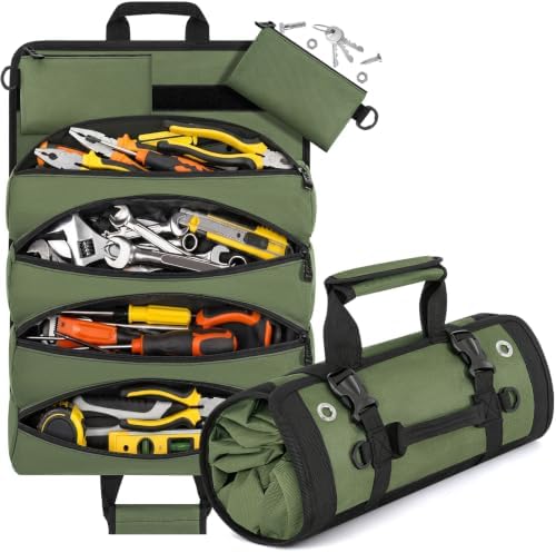 ANILD 13 Inch Regular Long Tool Bag Roll Up, Roll Up Tool Bag Organizer by ANILD