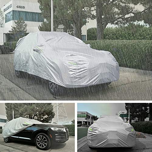 Car Cover Waterproof All Weather for Auto Ful Outdoor Car Covers 210T Lightweight Breathable Covers for Car UV Protection/Windproof/Dustproof/Scratch Resistant Universal Fit for SUV (Up to 209”L) - Image 6