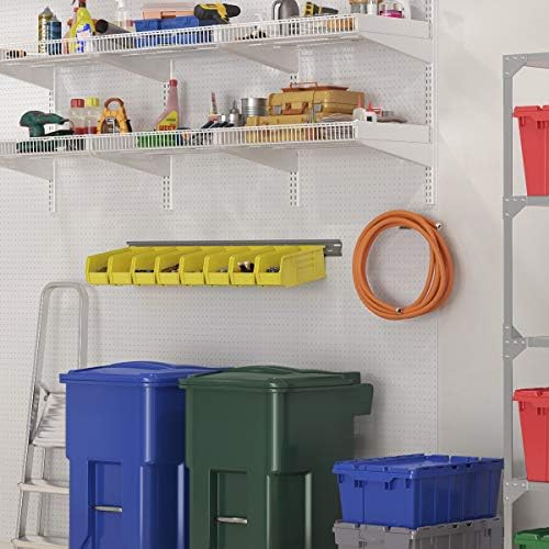 Akro-Mils 30148 48-Inch Steel Organizer Wall Mount Rail for Mounting AkroBin Storage Bins, (48-Inch W x 3-Inch H), Gray - Image 6