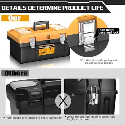AIRAJ Tool Box 4 In 1 Set, Portable Tool Box Organizers, 15”+17”+19”+21” - Image 5