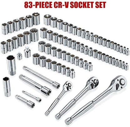 ARUCMIN 438-Piece Mechanics Tool Set with 3-Drawer Heavy Duty Metal Box Repair Tool Kit - Image 3